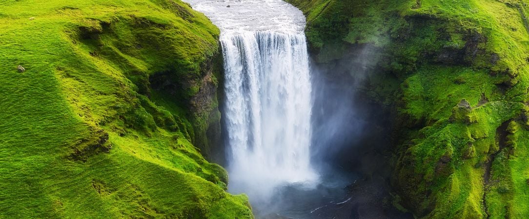 Cascade Skogafoss, Islande