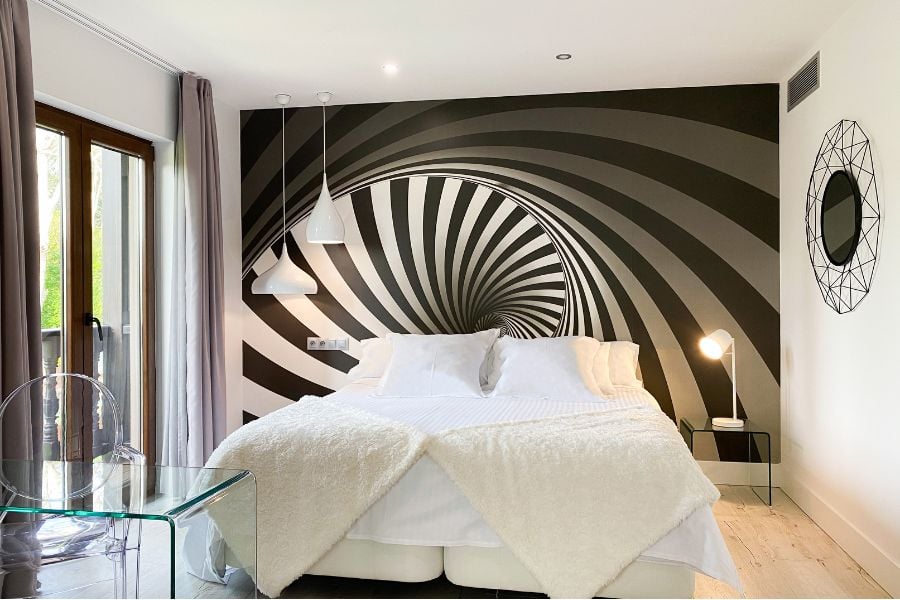 Chambre Supérieure avec bain à remous vue piscine